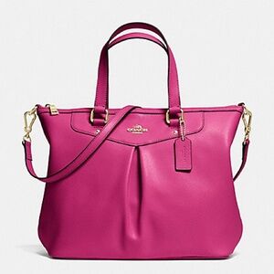 Coach Fuchsia Leather Shoulder Bag